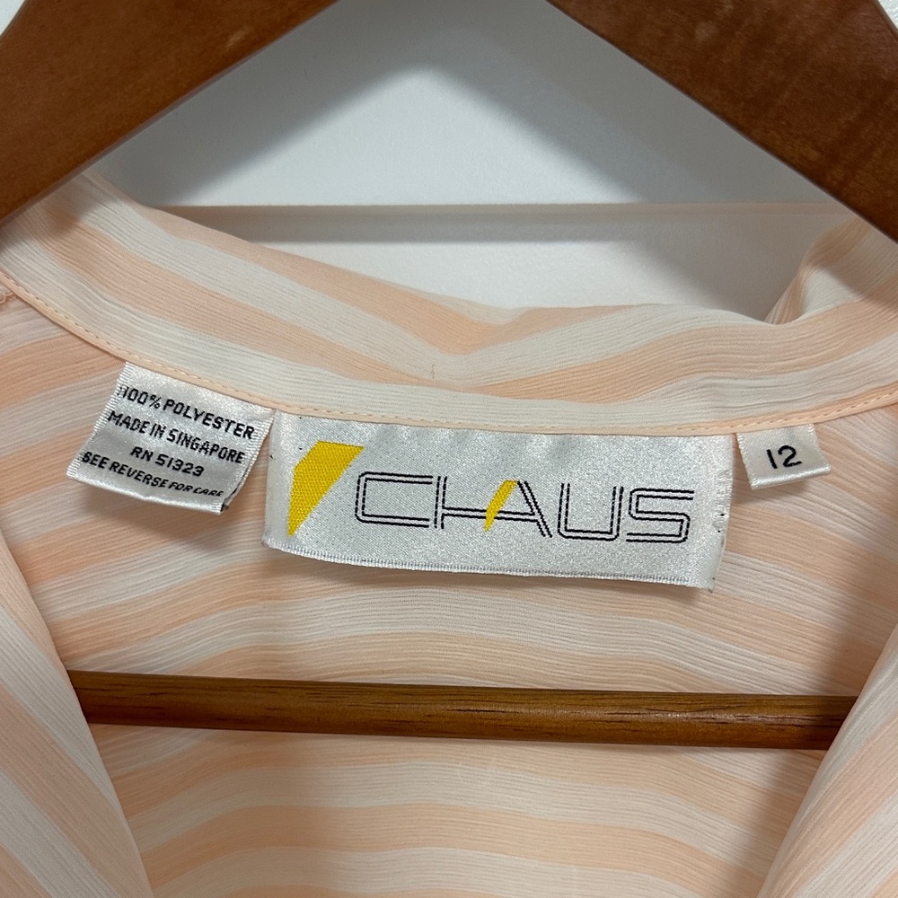 Super Chic Shear Chaus Peach Striped Skirt Set - Picture 4 of 11